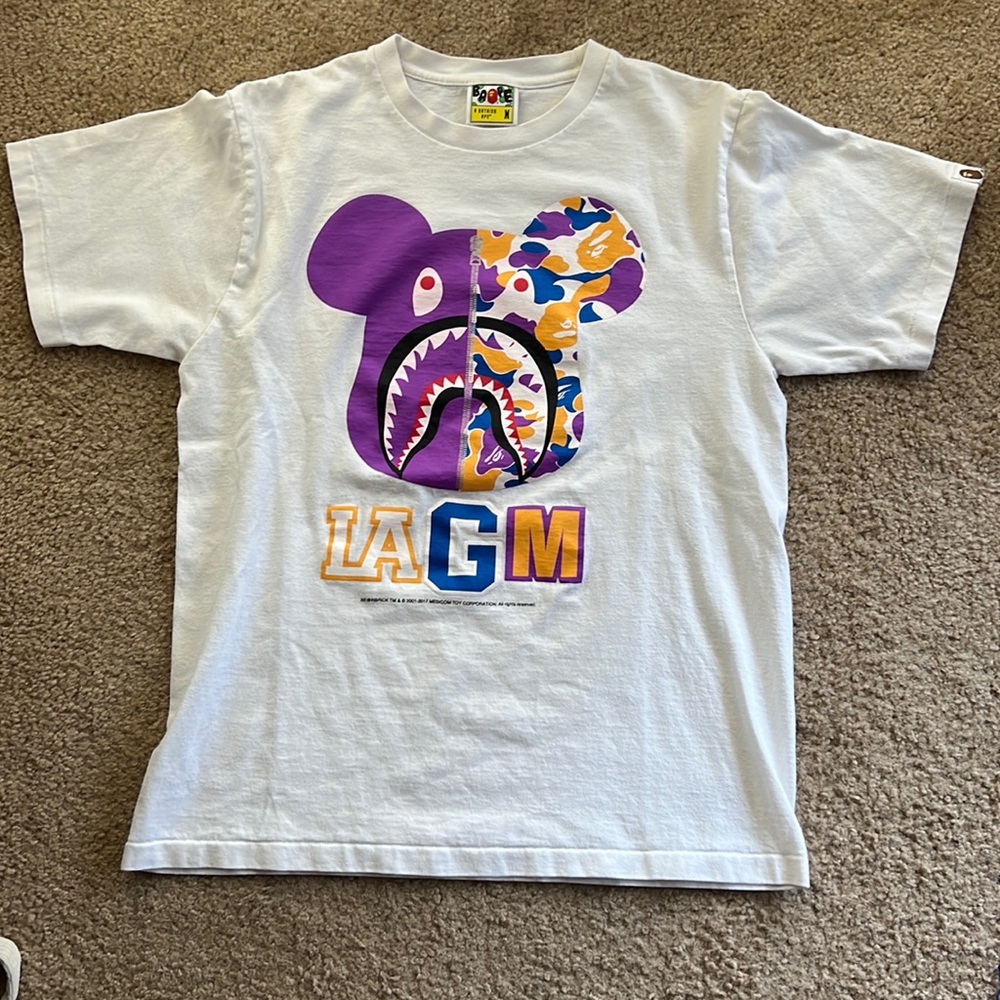 BAPE LA Shark Bear Tee Shirt